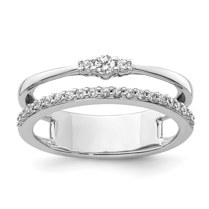 Polished 1/4 carat Diamond Double Band Fashion Ring - WBC