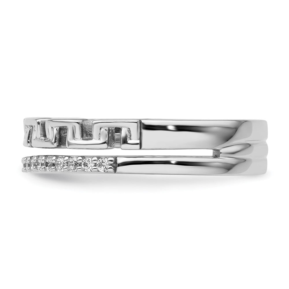 Polished 1/6 carat Diamond Double Band Creek Key Band - WBC