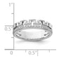 Polished 1/6 carat Diamond Double Band Creek Key Band - WBC