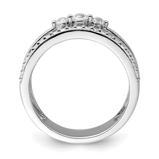 Polished 3/8 carat Diamond Double Band Fashion Ring - WBC