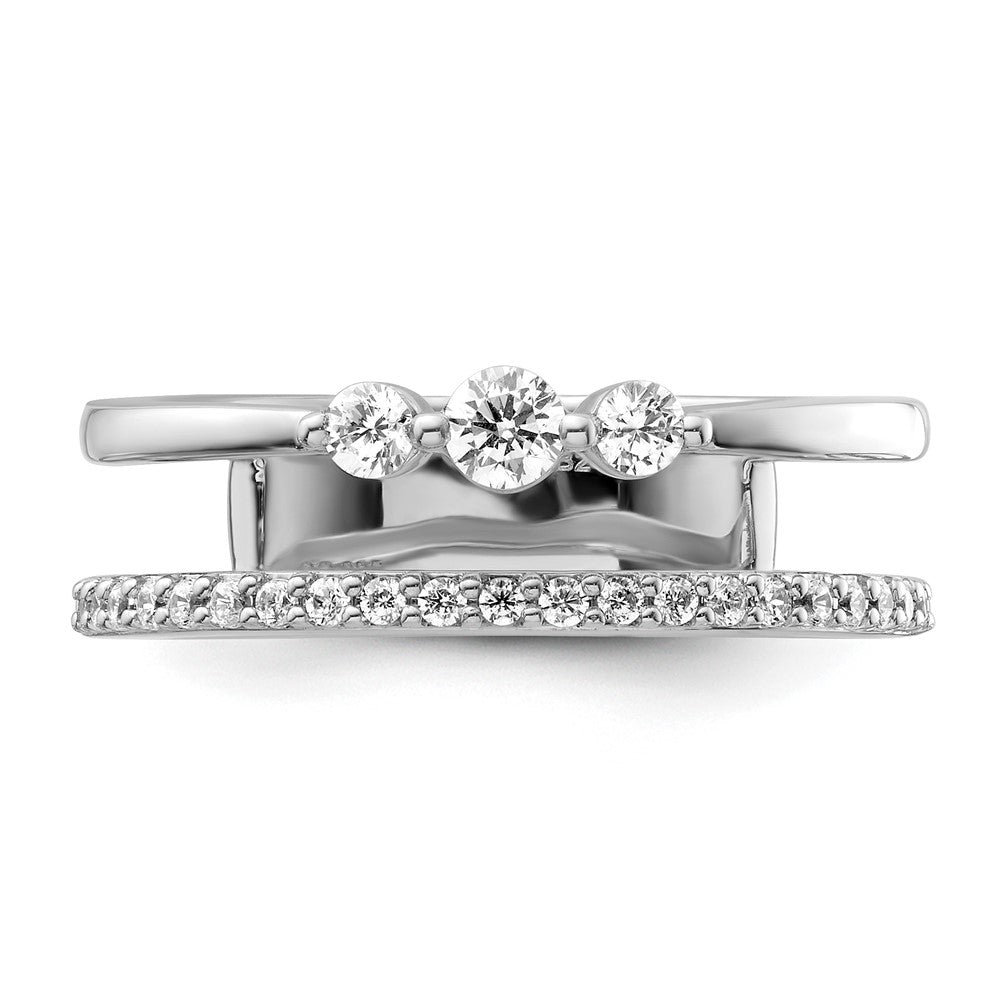 Polished 3/8 carat Diamond Double Band Fashion Ring - WBC
