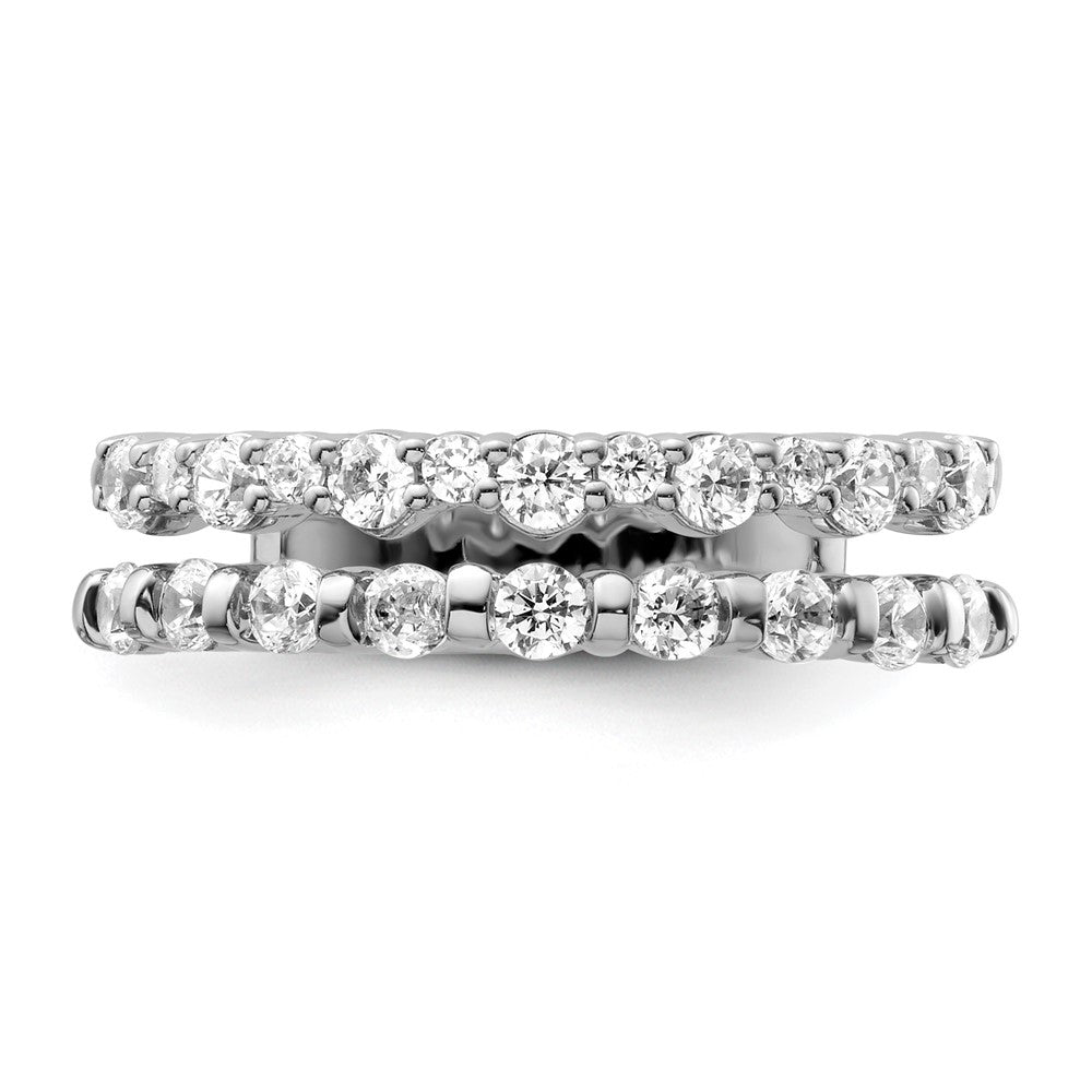 Polished 3/4 carat Diamond Double Band Fashion Ring - WBC