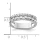 Polished 3/4 carat Diamond Double Band Fashion Ring - WBC