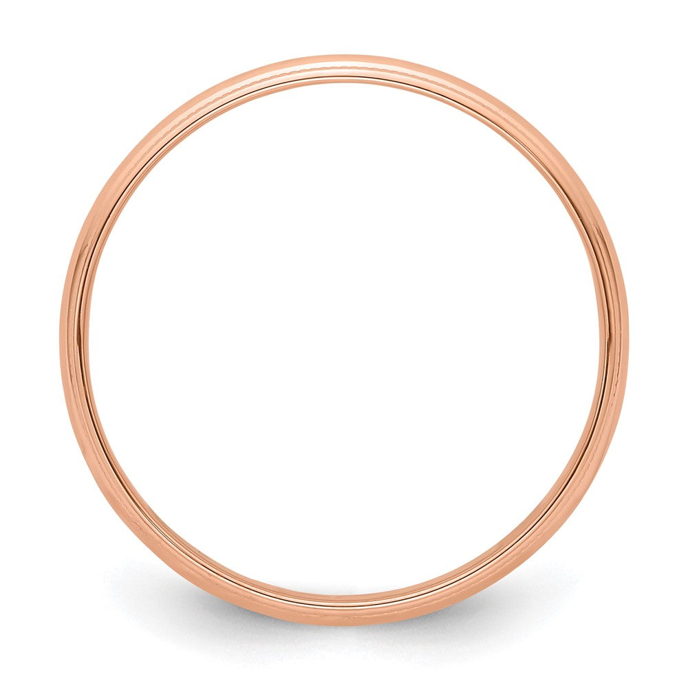 Lightweight Milgrain Half Round Wedding Band - WBC