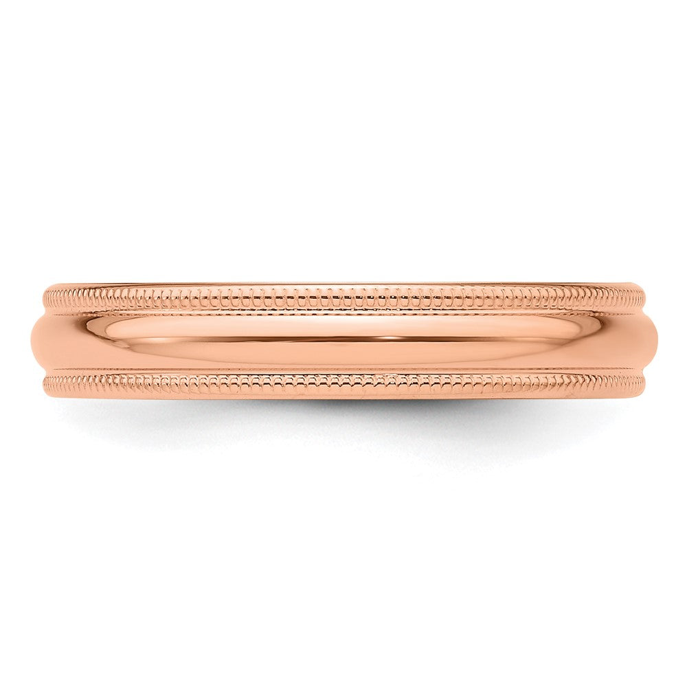 Lightweight Milgrain Half Round Wedding Band - WBC
