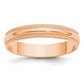 Lightweight Milgrain Half Round Wedding Band - WBC