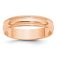 Lightweight Milgrain Half Round Wedding Band - WBC