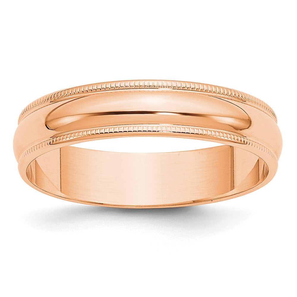 Lightweight Milgrain Half Round Wedding Band - WBC
