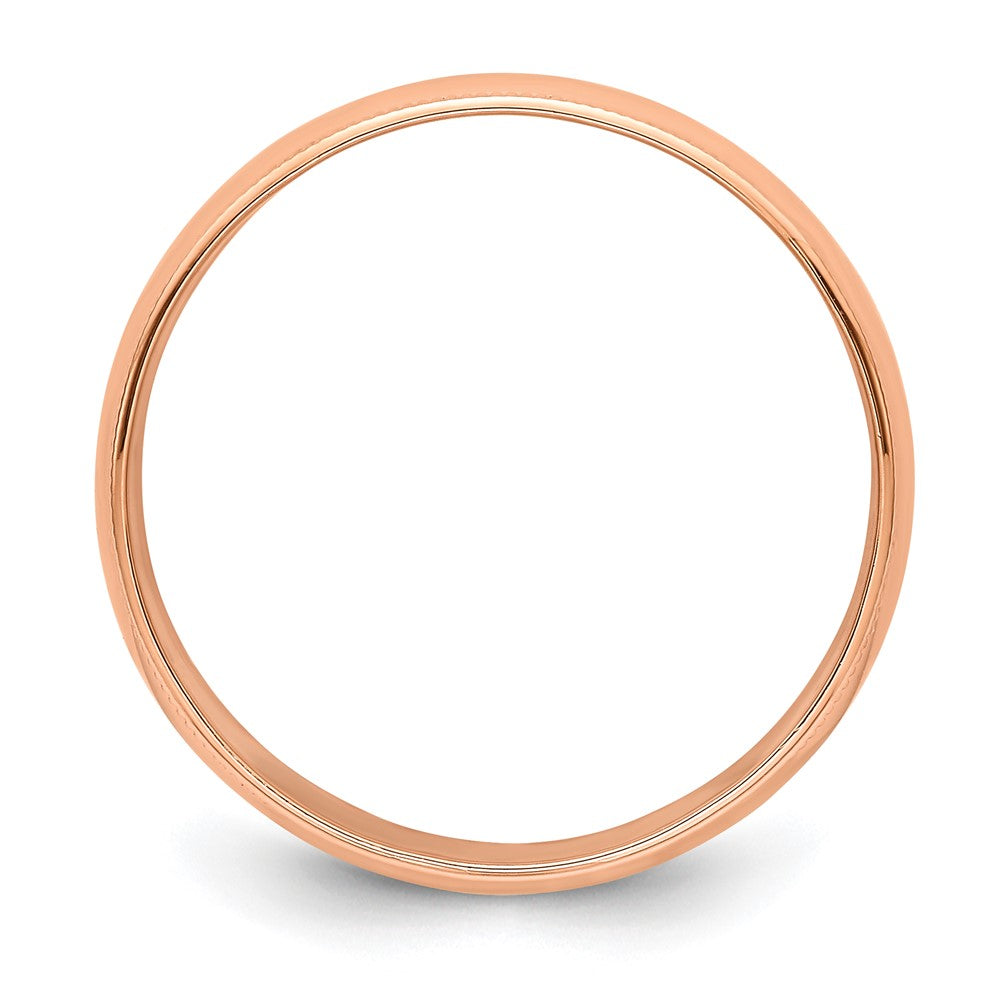 Lightweight Milgrain Half Round Wedding Band - WBC
