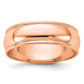 Lightweight Milgrain Half Round Wedding Band - WBC