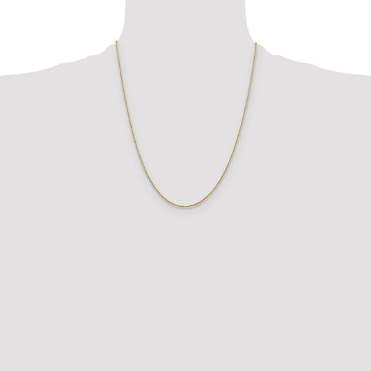 14K Solid Gold Ropa Chain, 1.1mm, Spring Ring Clasp
