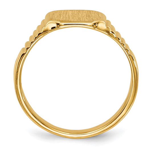 Closed Back Baby Square Signet Ring - WBC