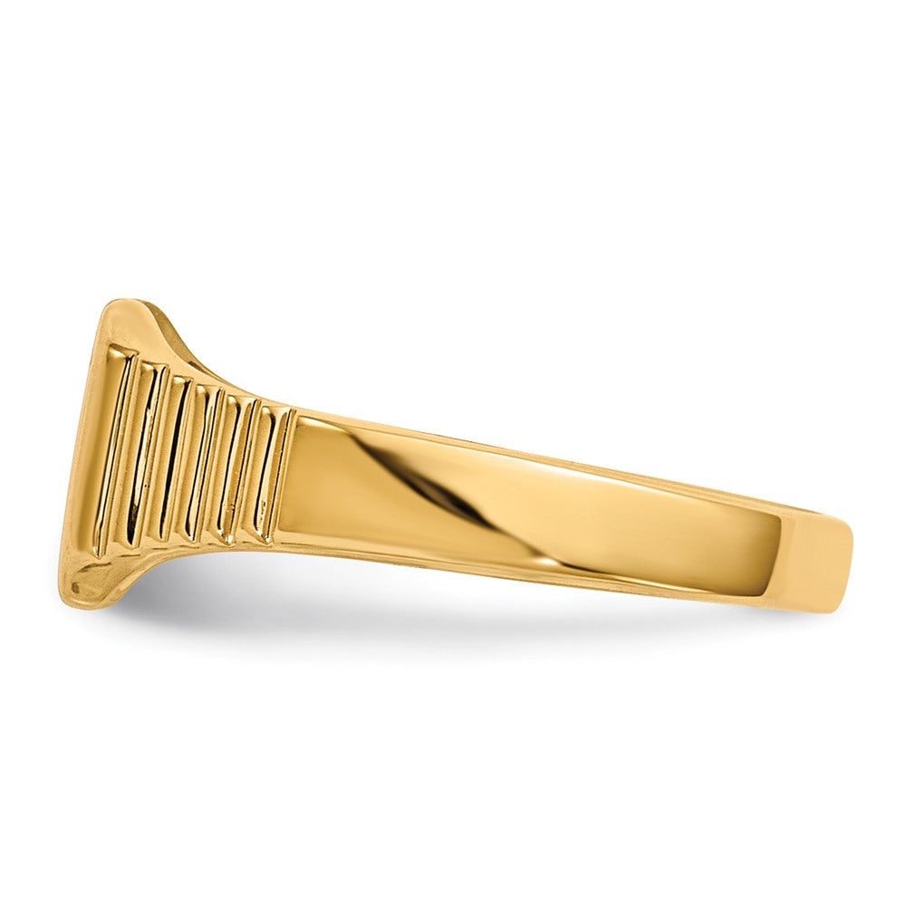 Closed Back Baby Square Signet Ring - WBC