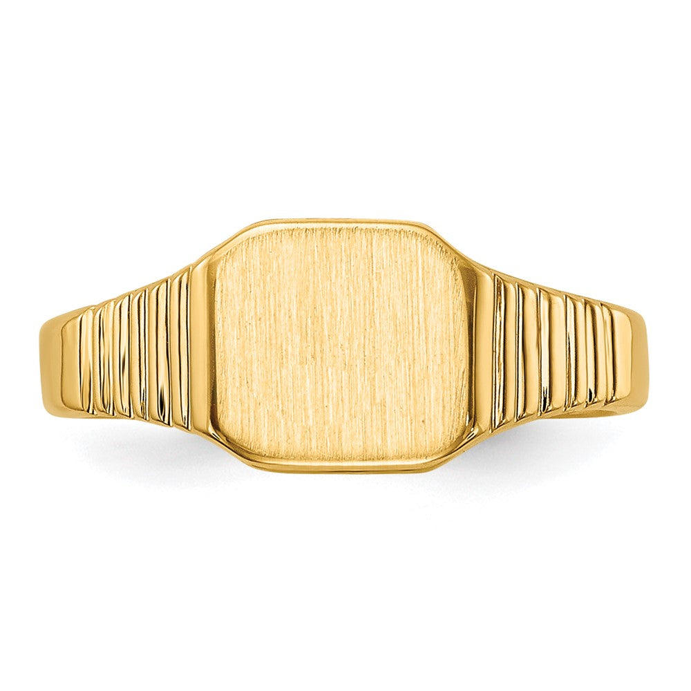 Closed Back Baby Square Signet Ring - WBC