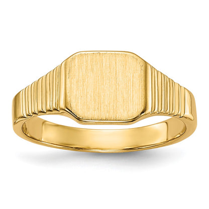 Closed Back Baby Square Signet Ring - WBC