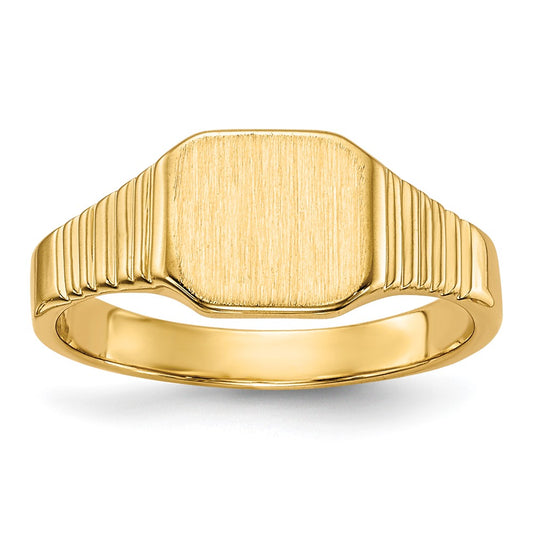 Closed Back Baby Square Signet Ring - WBC
