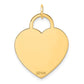 Polished Engravable Heart Disc Pendant - WBC