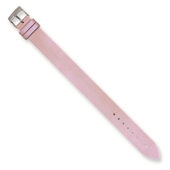 Moog Lt Pink Iridescent Pearl Finish Smooth Calf Leather Watch Band