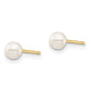 Madi K 3- Round Freshwater Cultured Pearl Post Earrings with Silicone Backs - WBC