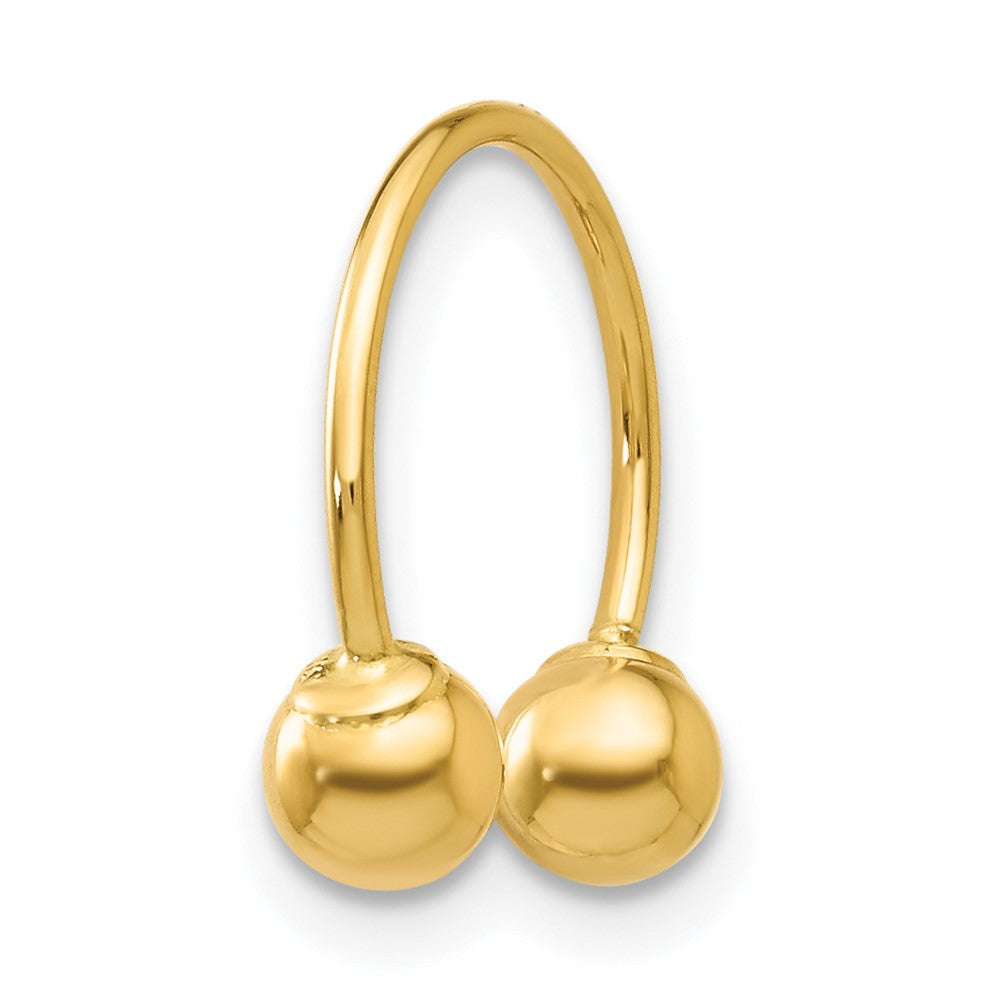 Madi K Half Hoop with Screw-on Bead Single Earring - WBC