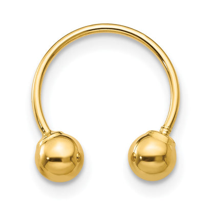 Madi K Half Hoop with Screw-on Bead Single Earring - WBC
