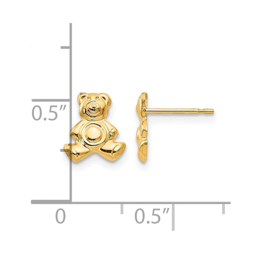 Madi K Teddy Bear Childrens Post Earrings - WBC