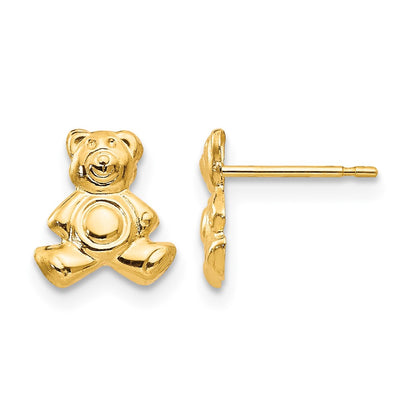 Madi K Teddy Bear Childrens Post Earrings - WBC