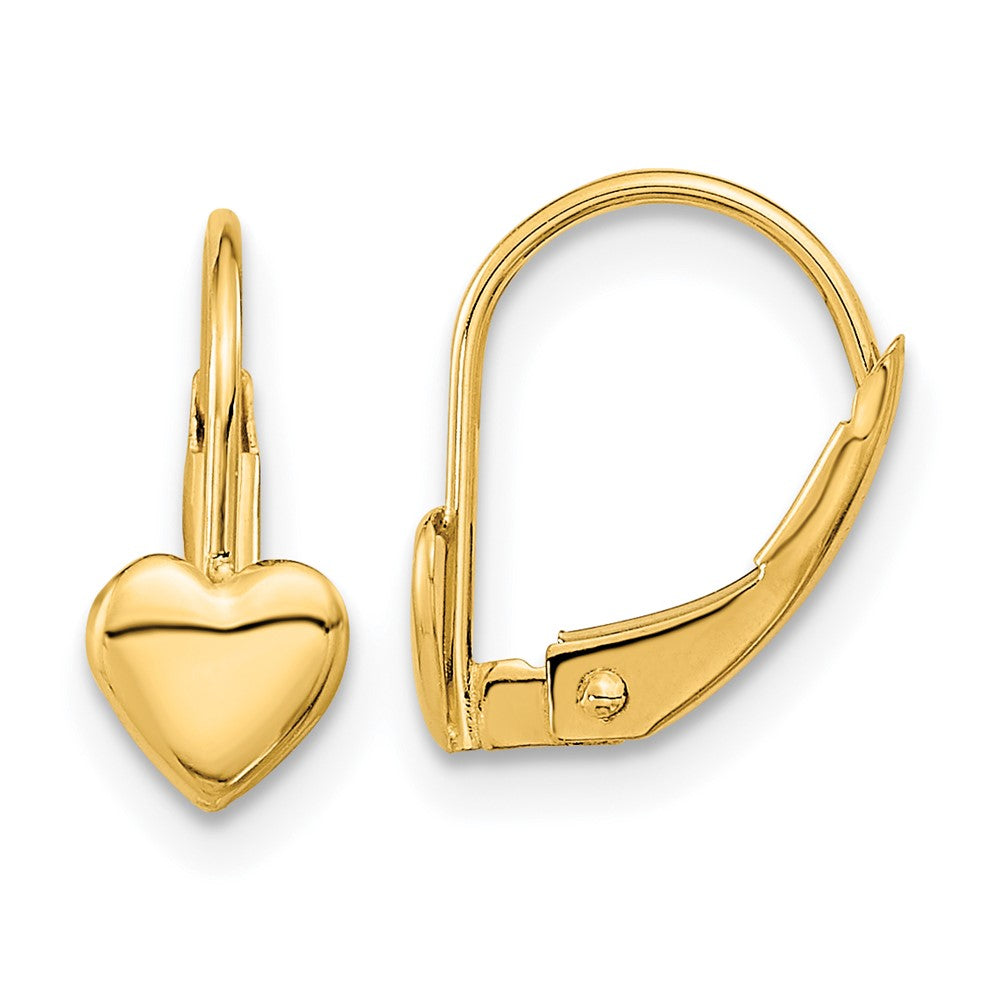 Madi K Heart Childrens Leverback Earrings - WBC