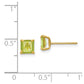 Madi K Square Peridot Post Earrings - WBC