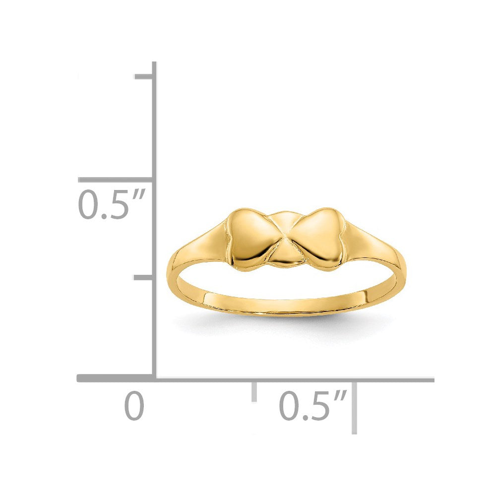 Madi K Two Hearts Baby / Childrens Ring - WBC