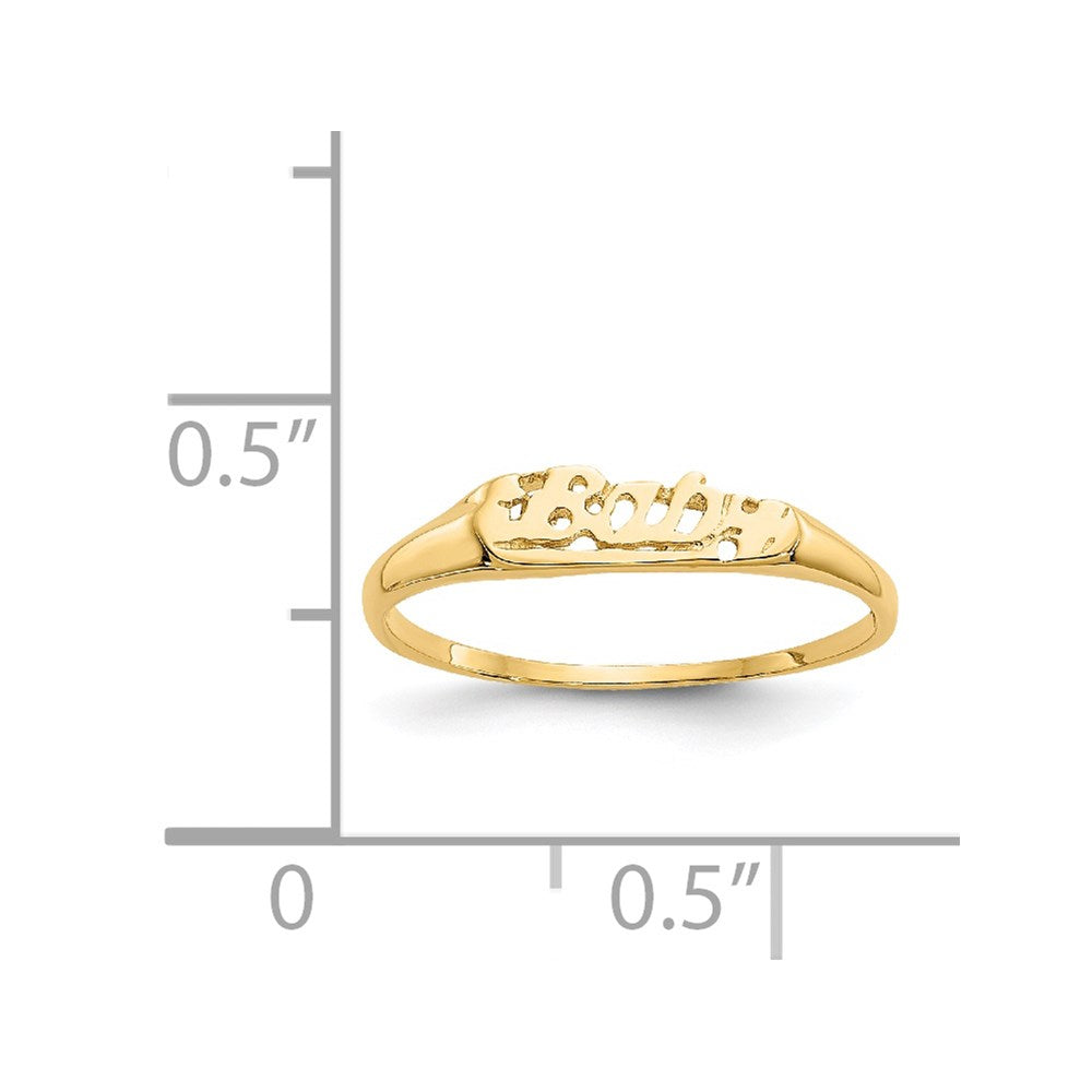 Madi K BABY Script Baby / Childrens Ring - WBC