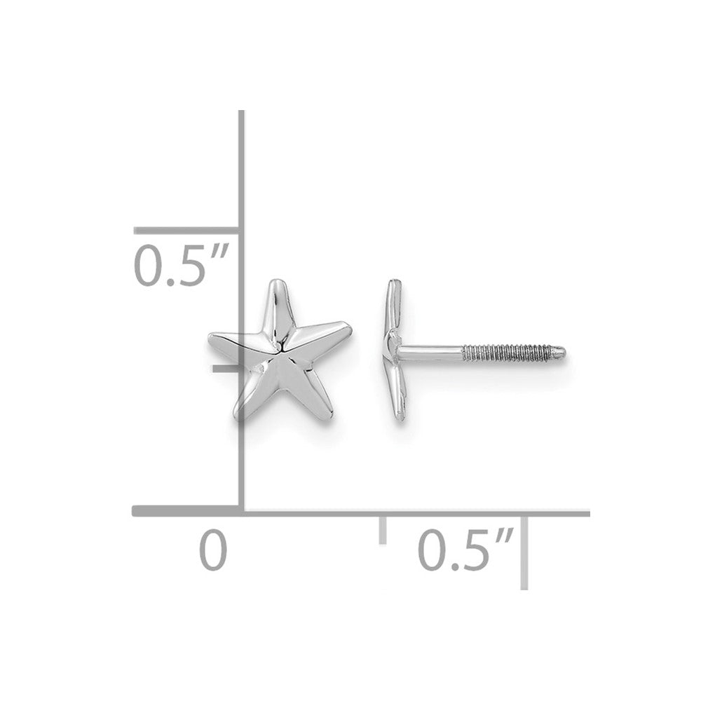 Madi K Star Childrens Screwback Post Earrings - WBC