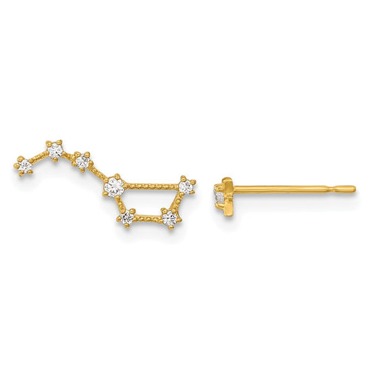 Madi K CZ 1 Stud Star and 1 Little Dipper Post Earrings - WBC