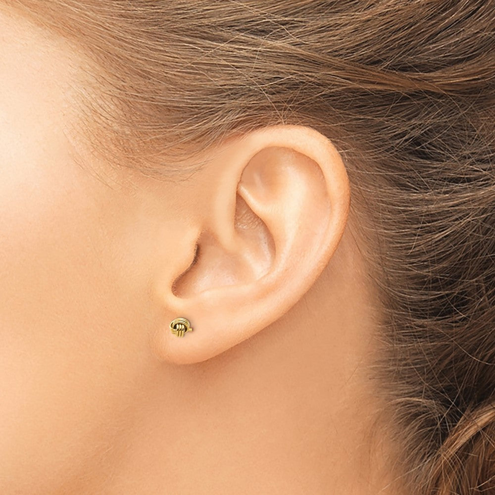 Madi K Polished Love Knot Childrens Post Earrings - WBC