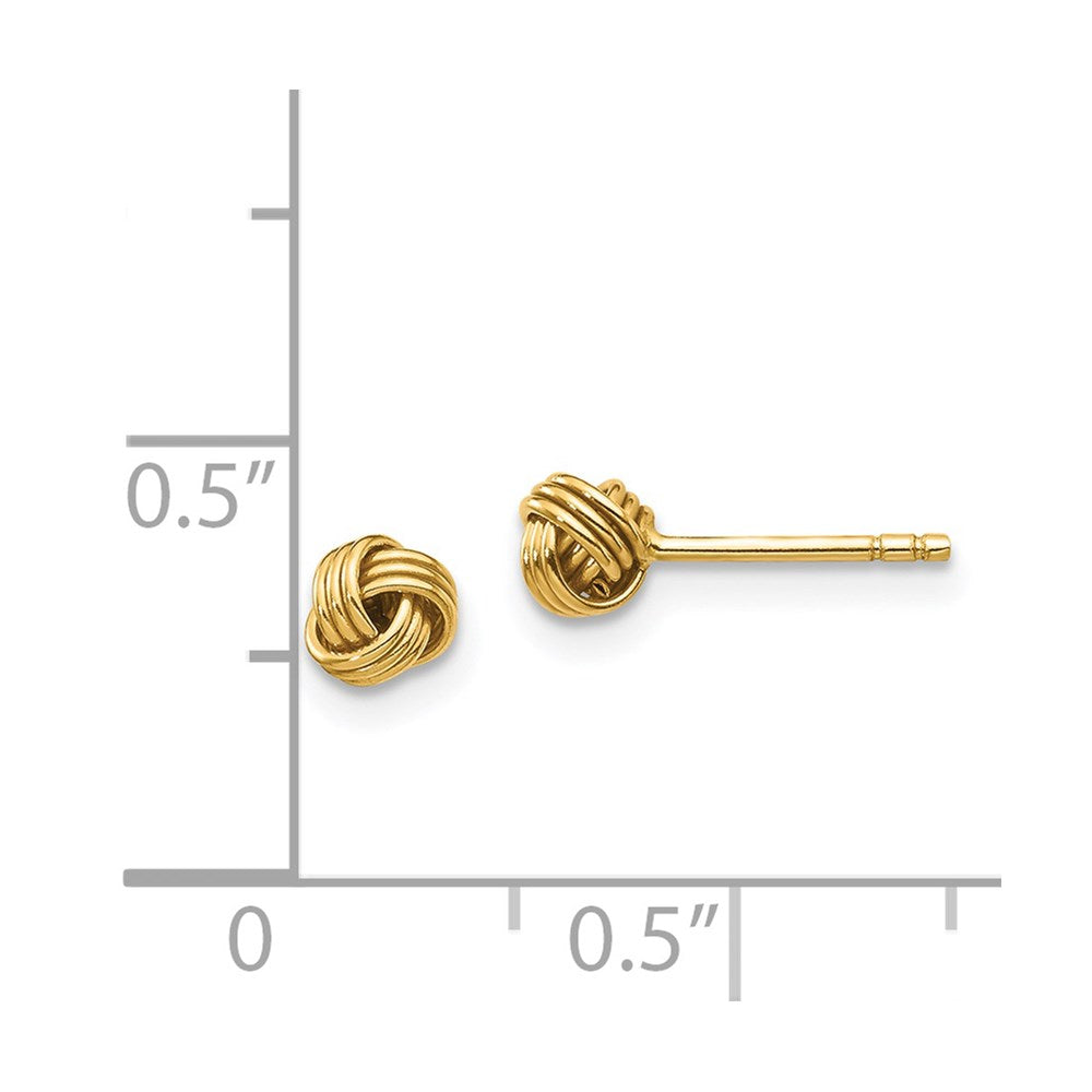 Madi K Polished Love Knot Childrens Post Earrings - WBC