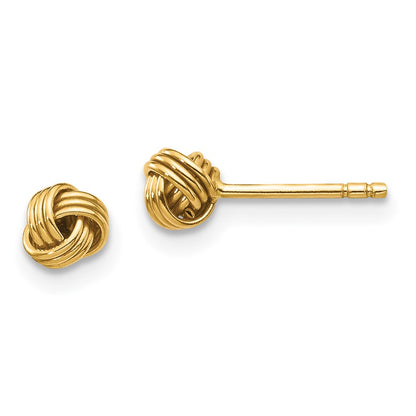 Madi K Polished Love Knot Childrens Post Earrings - WBC