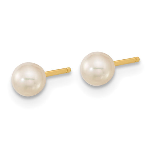 Madi K Ball / CZ / 3- Round Freshwater Cultured Pearl 3-Pair Post Earring Set - WBC