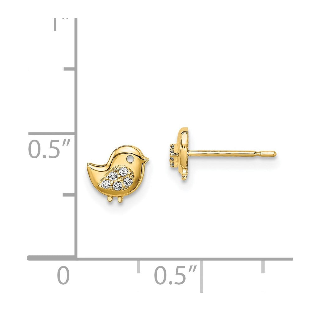 Madi K CZ Bird Childrens Post Earrings - WBC