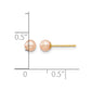 Madi K 3- Pink Round Freshwater Cultured Pearl Stud Post Earrings with Silicone Backs - WBC