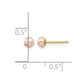 Madi K 3- Pink Button Freshwater Cultured Pearl Stud Post Earrings with Silicone Backs - WBC