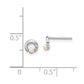 Madi K Button Freshwater Cultured Pearl Circle Post Earrings - WBC