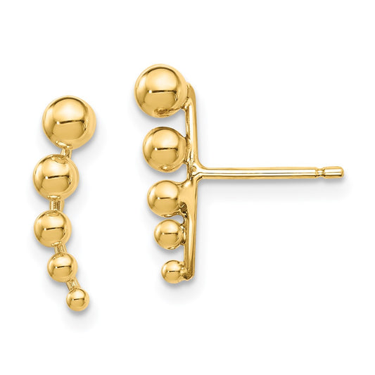 Madi K Graduated Ball Post Earrings - WBC
