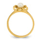 Madi K Polished 3- Button Freshwater Cultured Pearl Bow Childrens Ring - WBC
