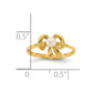 Madi K Polished 3- Button Freshwater Cultured Pearl Bow Childrens Ring - WBC