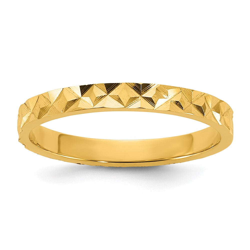 Madi K Diamond-cut Design Flat Band Baby / Children's Ring - WBC