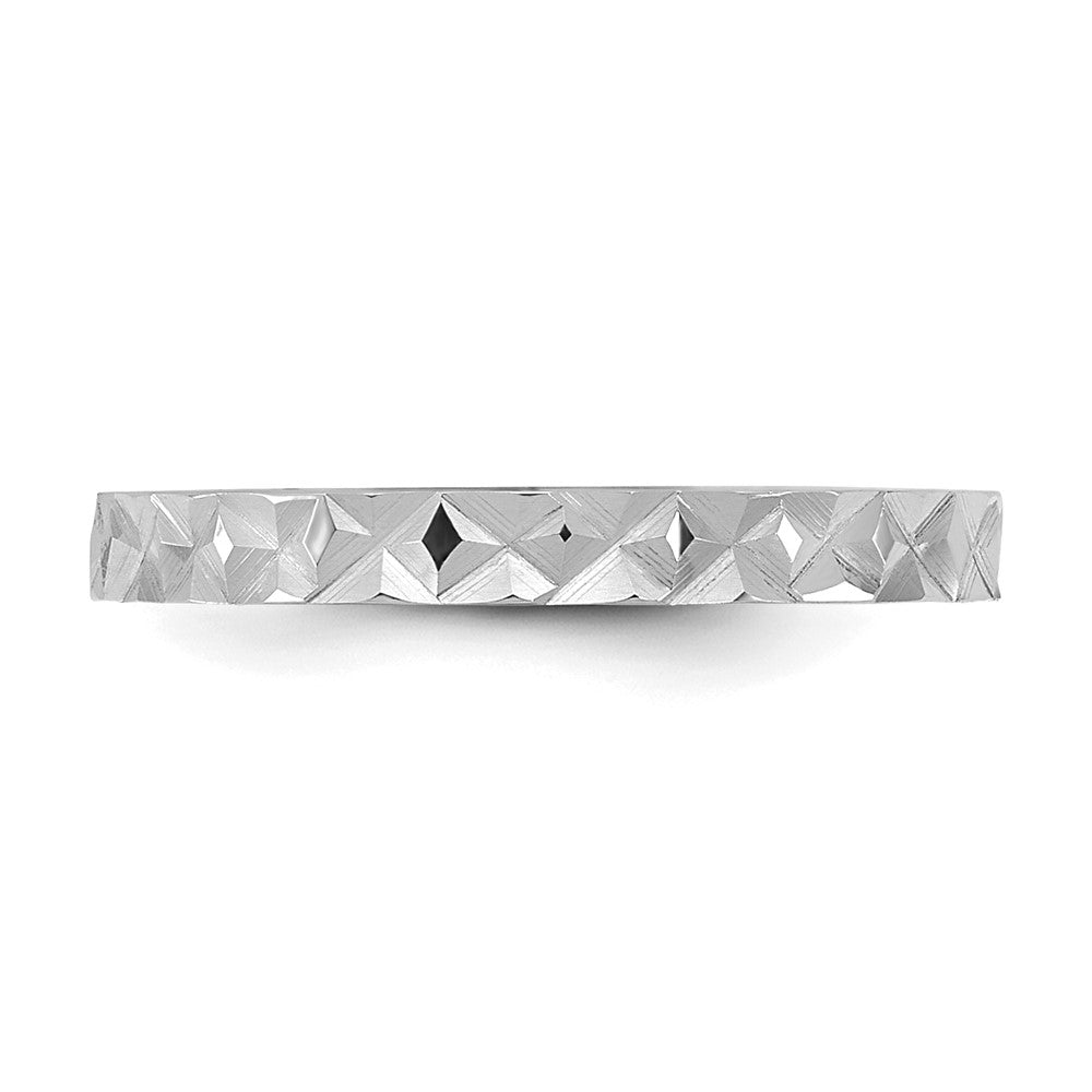 Madi K Diamond-cut Design Flat Band Baby / Children's Ring - WBC