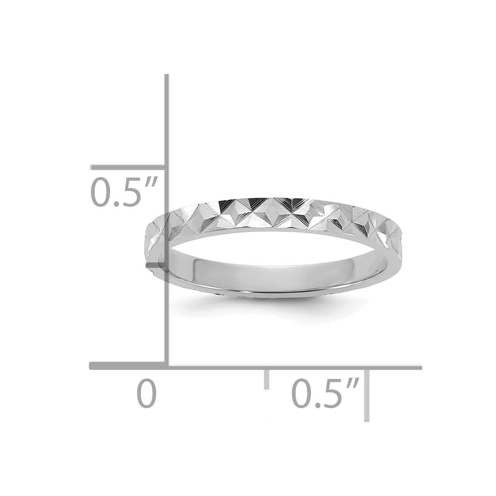 Madi K Diamond-cut Design Flat Band Baby / Children's Ring - WBC