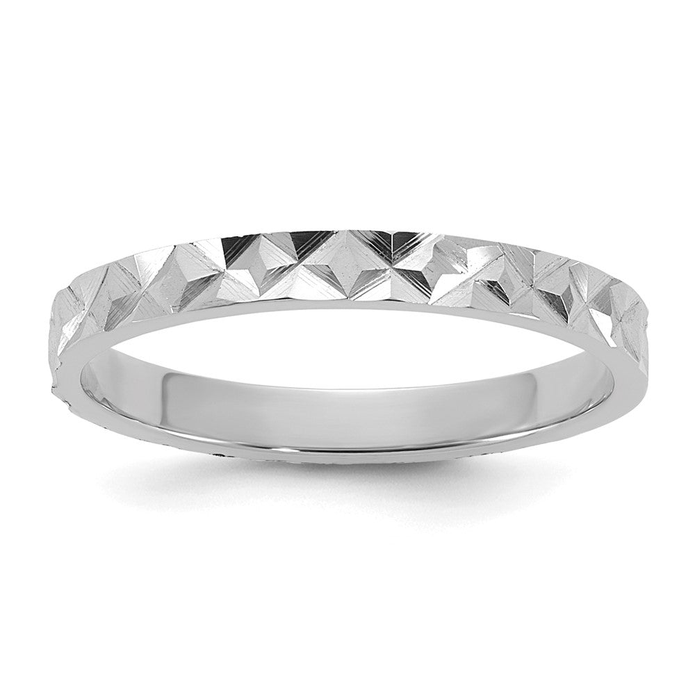 Madi K Diamond-cut Design Flat Band Baby / Children's Ring - WBC