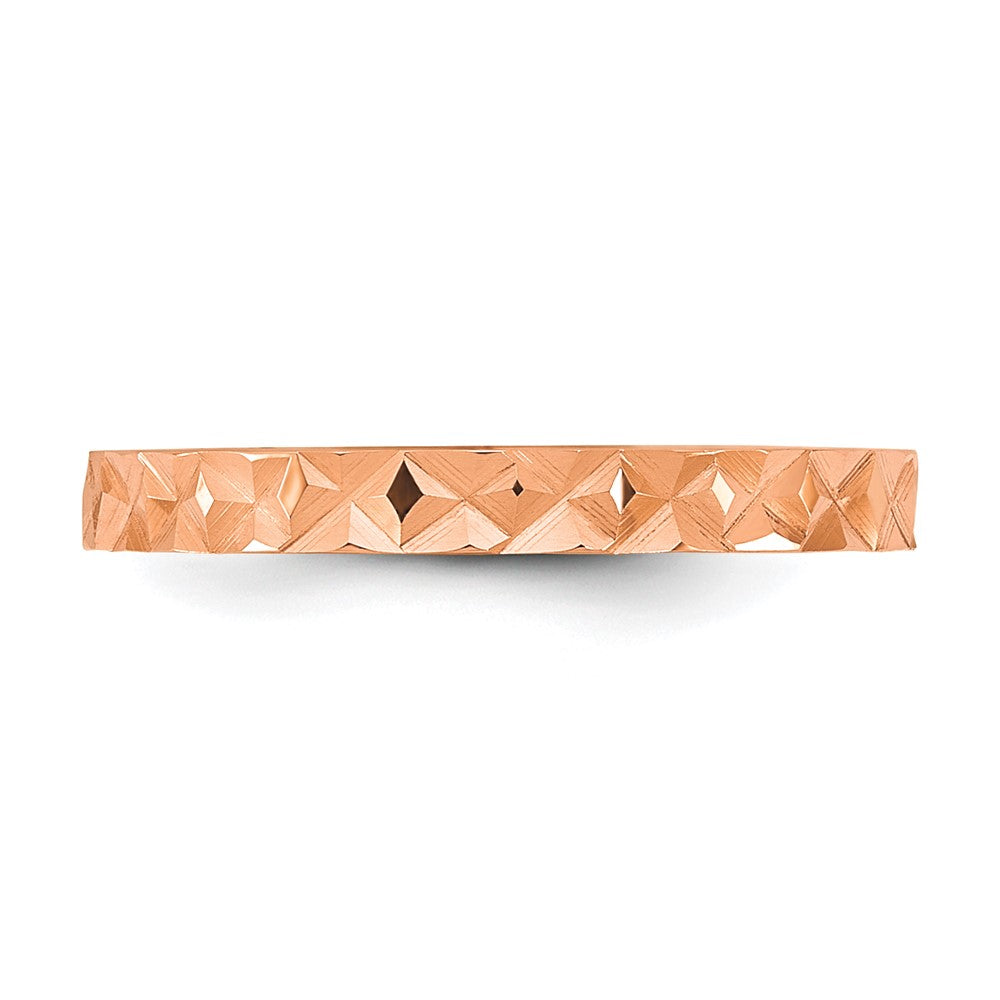 Madi K Diamond-cut Design Flat Band Baby / Children's Ring - WBC