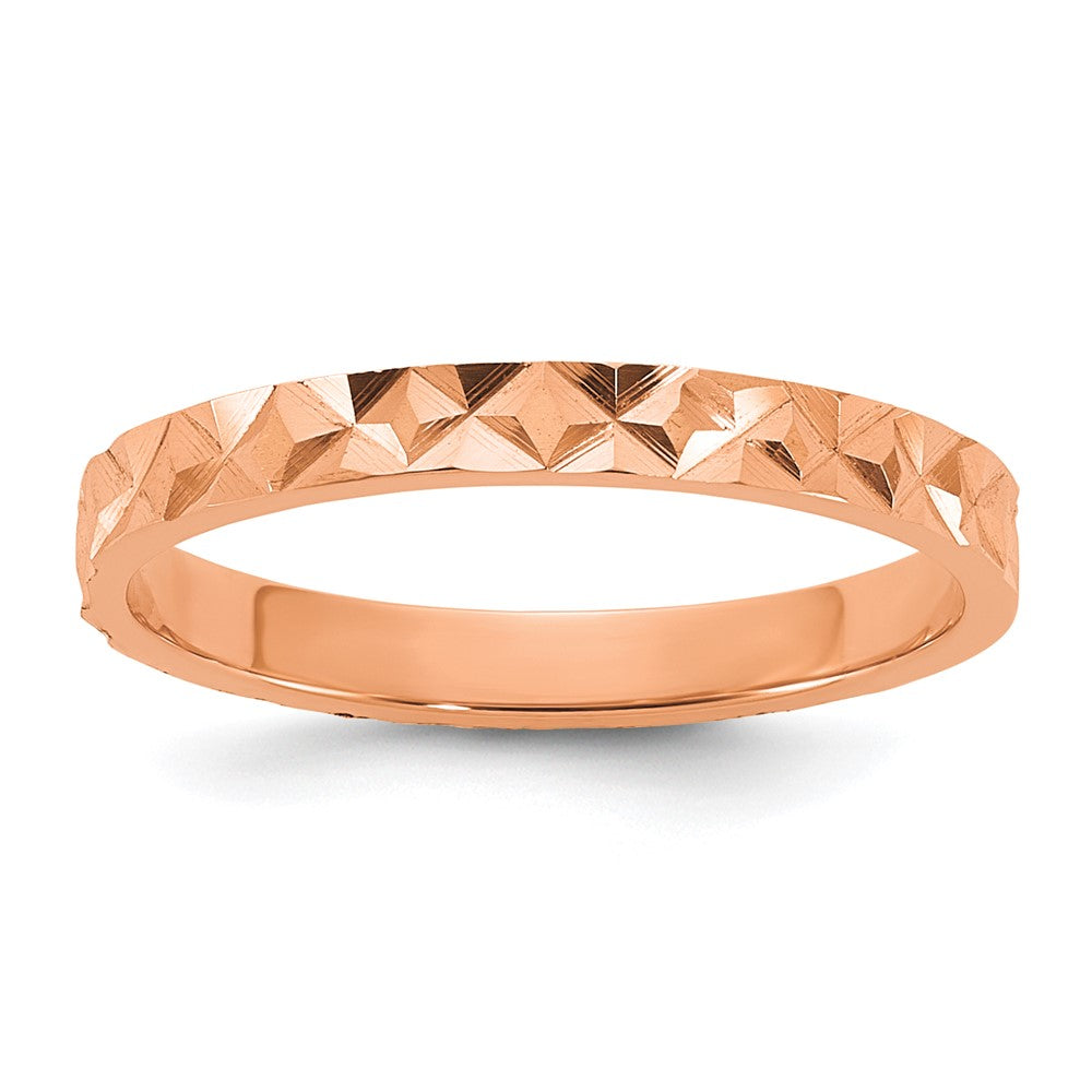 Madi K Diamond-cut Design Flat Band Baby / Children's Ring - WBC